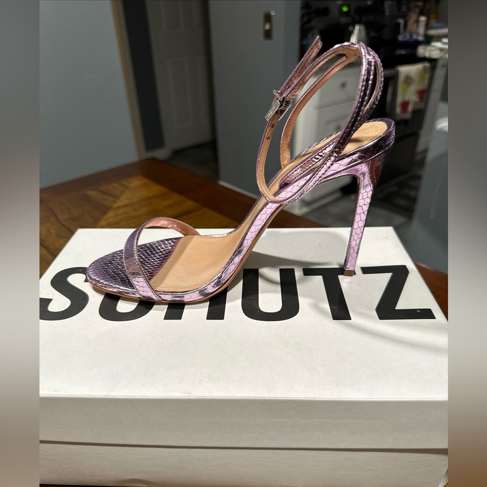 Schutz Metalic Snake Smash Shoes